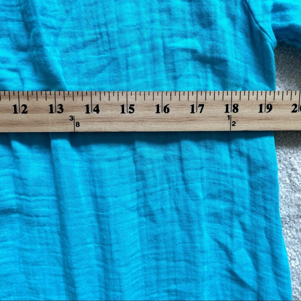 STARK X OVERSIZED BLUE COTTON MIDI DRESS SIZE XS MINIMALIST Chic Contemporary - Picture 9 of 13